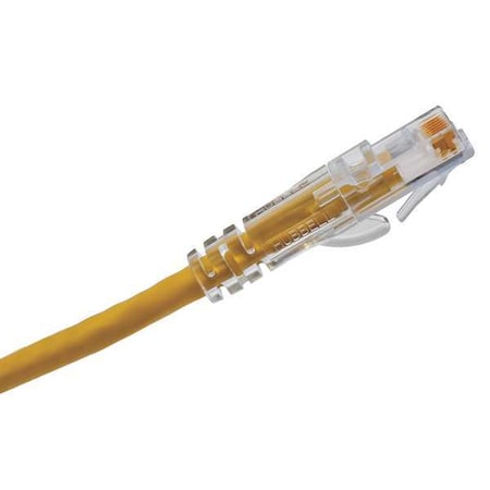 Hubbell Premise Wiring Ethernet Cable, Cat 6A, Yellow, 7 ft. HC6AY07