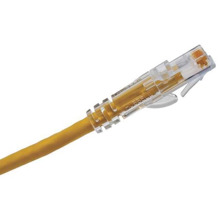 Hubbell Premise Wiring Ethernet Cable, Cat 6A, Yellow, 10 ft. HC6AY10