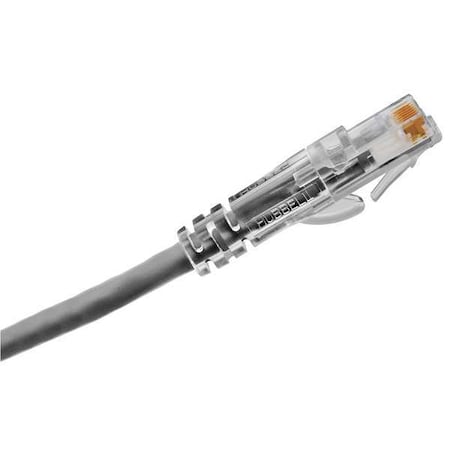 Hubbell Premise Wiring Ethernet Cable, Cat 6A, Gray, 20 ft. HC6AGY20