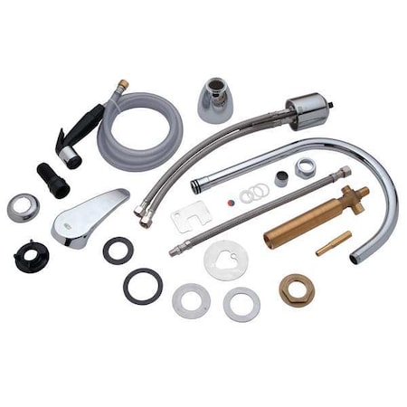 Zurn Manual Bathroom Faucet, 8" Mount, Chrome 3 Hole Z824C0-XL-3F-HS