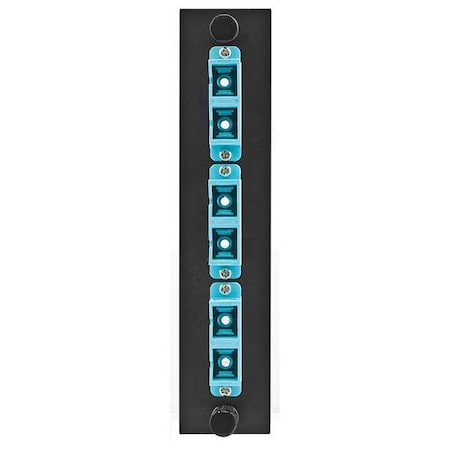 Hubbell Premise Wiring Fiber Adapter Panel, 6Fiber, Blue, Duplex FSPSCDS3B
