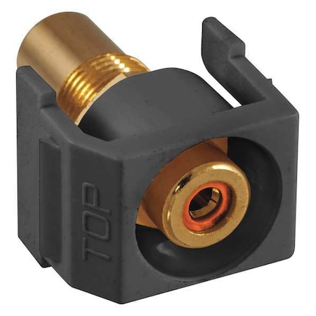 Hubbell Premise Wiring Inline Coupler, RCA, Duplex, Black SFRCORRBK