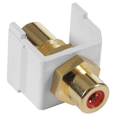 Hubbell Premise Wiring Inline Coupler, RCA, Duplex, White SFRCRFFW