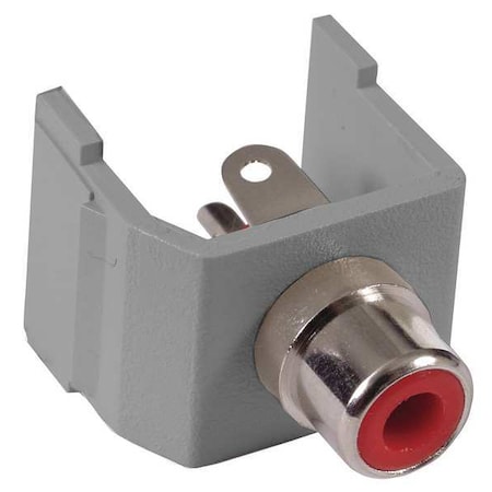 Hubbell Premise Wiring Connector, RCA, Duplex, Gray SFRCRGY
