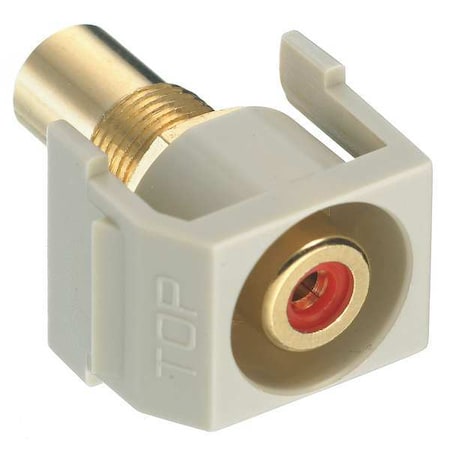 Hubbell Premise Wiring Inline Coupler, RCA, Duplex, Ivory SFRCRREI