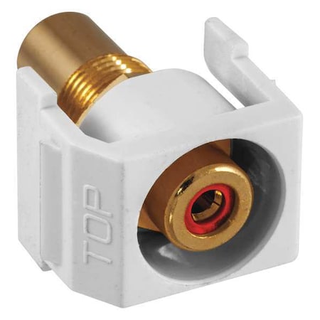 Hubbell Premise Wiring Inline Coupler, RCA, Duplex, White SFRCRRW