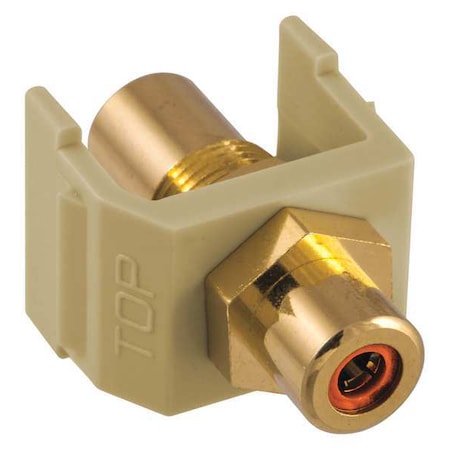 Hubbell Premise Wiring Inline Coupler, RCA, Duplex, Ivory SFRCORFFEI