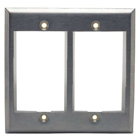 Hubbell Premise Wiring IStation Plate, Gray, 6U IMSS2