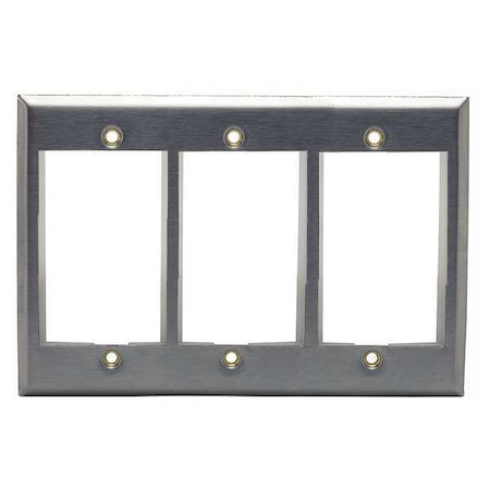 Hubbell Premise Wiring IStation Plate, Gray, 9U IMSS3