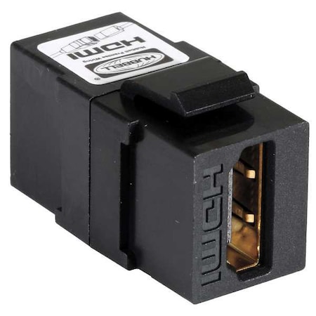 Hubbell Premise Wiring Snap Fit Connector, Black, Keystone SFHC14BK