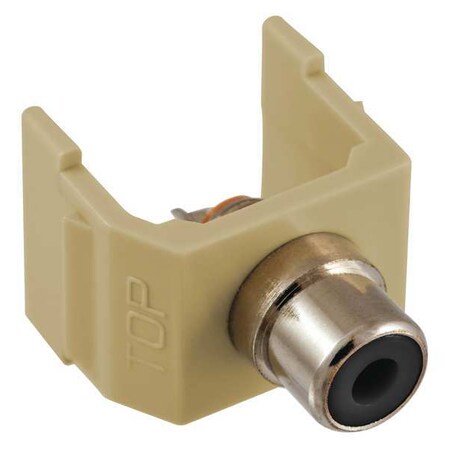 Hubbell Premise Wiring Connector, RCA, Duplex, Ivory SFRCBKEI