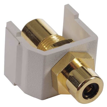 Hubbell Premise Wiring Connector, RCA, Duplex, White SFRCBKFF