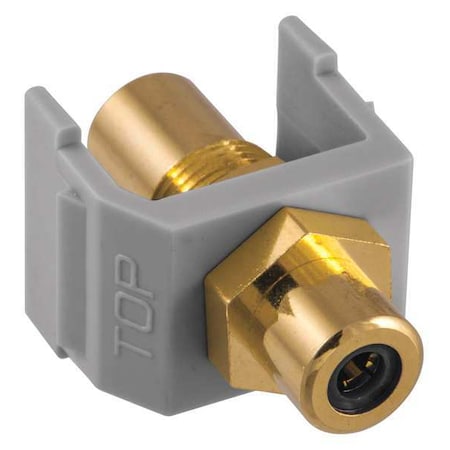 Hubbell Premise Wiring Inline Coupler, RCA, Duplex,  SFRCBKFFGY