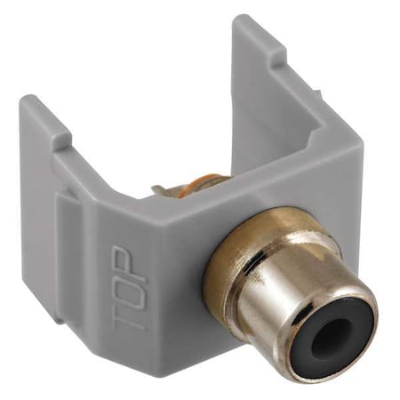 Hubbell Premise Wiring Connector, RCA, Duplex, Gray SFRCBKGY
