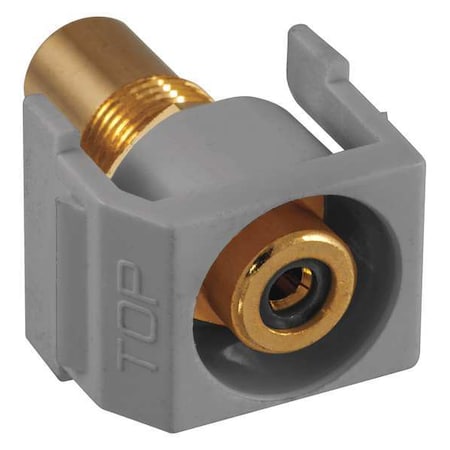 Hubbell Premise Wiring Inline Coupler, RCA, Duplex, Gray SFRCBKRGY