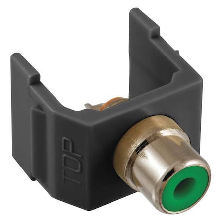 Hubbell Premise Wiring Connector, RCA, Duplex, Black SFRCGNBK