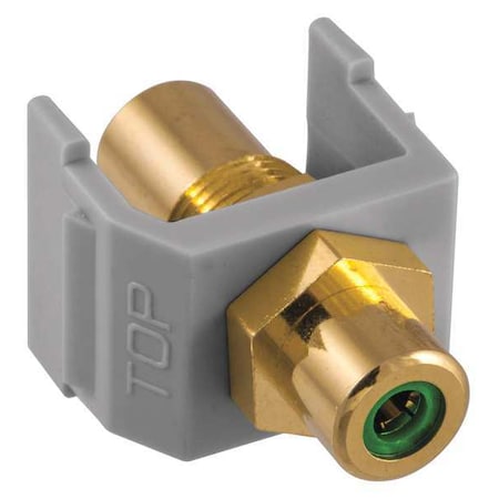 Hubbell Premise Wiring Inline Coupler, RCA, Duplex, Gray SFRCGNFFGY