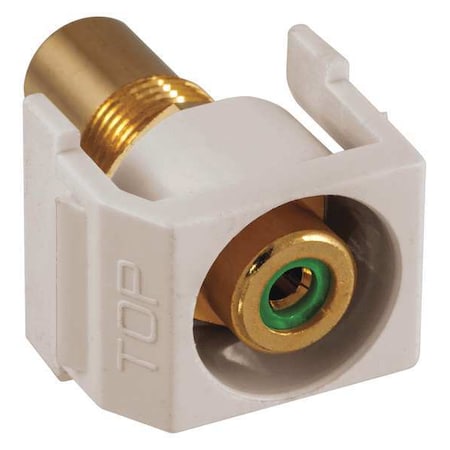 Hubbell Premise Wiring Inline Coupler, RCA, Duplex, Light Almond SFRCGNROW