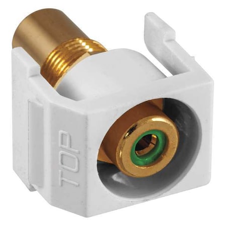 Hubbell Premise Wiring Inline Coupler, RCA, Duplex, White SFRCGNRW