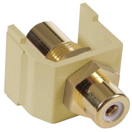 Hubbell Premise Wiring Inline Coupler, RCA, Duplex, Ivory SFRCWFFEI