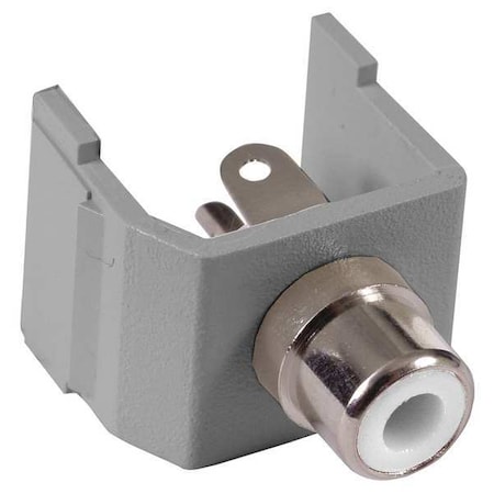 Hubbell Premise Wiring Connector, RCA, Duplex, Gray SFRCWGY