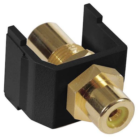 Hubbell Premise Wiring Inline Coupler, RCA, Duplex, Black SFRCYFFBK