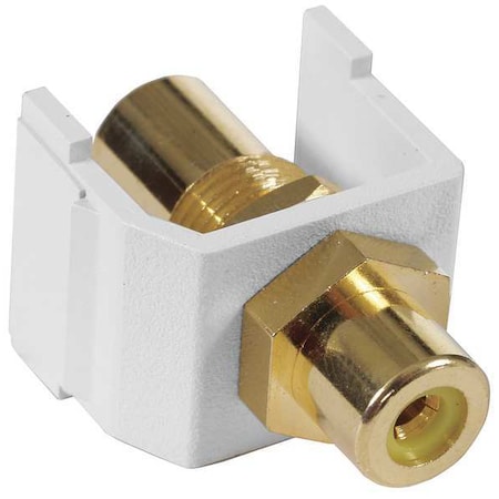 Hubbell Premise Wiring Inline Coupler, RCA, Duplex, White SFRCYFFW