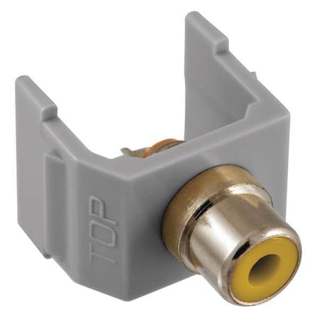 Hubbell Premise Wiring Connector, RCA, Duplex, Gray SFRCYGY