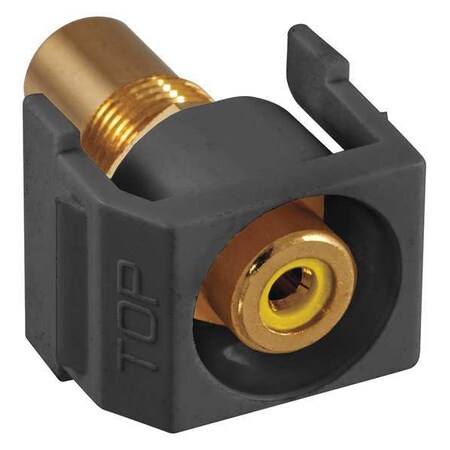 Hubbell Premise Wiring Inline Coupler, RCA, Duplex, Black SFRCYRBK