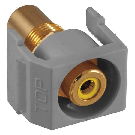 Hubbell Premise Wiring Inline Coupler, RCA, Duplex, Gray SFRCYRGY