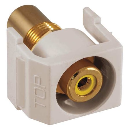 Hubbell Premise Wiring Inline Coupler, RCA, Duplex, Light Almond SFRCYROW