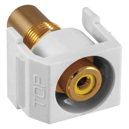 Hubbell Premise Wiring Inline Coupler, RCA, Duplex, White SFRCYRW