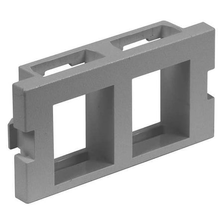 Hubbell Premise Wiring IStation Module, 2 Ports, Gray, UNLD IM2K1GY