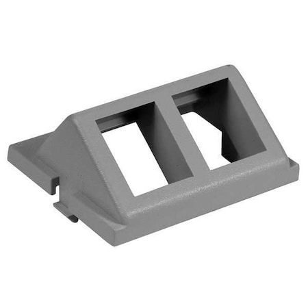 Hubbell Premise Wiring IStation Module, 2 Ports, Gray, UNLD IM2KA15GY