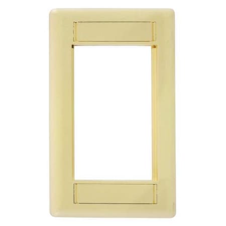 Hubbell Premise Wiring IStation Plate, Ivory, 3U IMF1EI