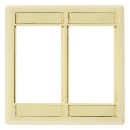 Hubbell Premise Wiring IStation Plate, Ivory, 6U IMF2EI