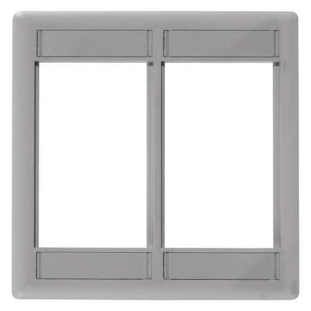 Hubbell Premise Wiring IStation Plate, Gray, 6U IMF2GY