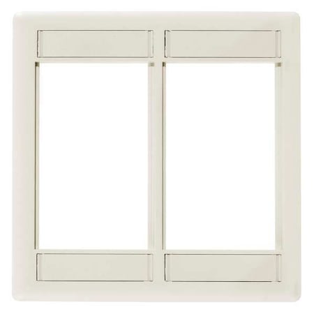 Hubbell Premise Wiring IStation Plate, Office White, 6U IMF2OW