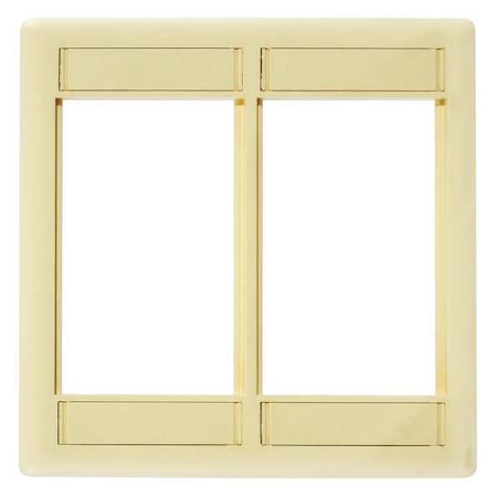 Hubbell Premise Wiring IStation Plate, Ivory, 6U IMF2TI