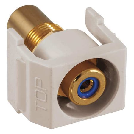 Hubbell Premise Wiring Inline Coupler, RCA, Duplex, Light Almond SFRCBROW