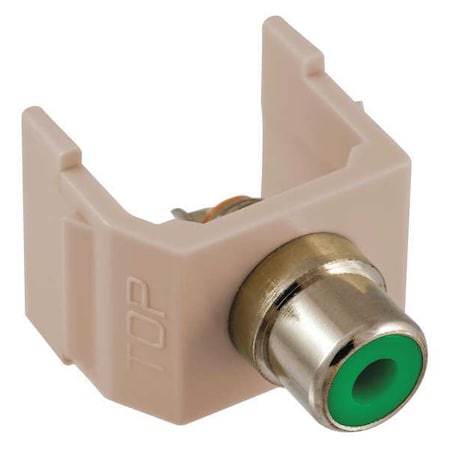 HUBBELL PREMISE WIRING Connector, RCA, Audio Video, Duplex, Almond SFRCGNAL