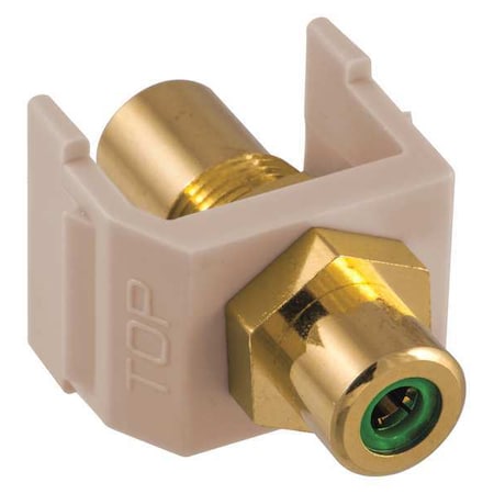 Hubbell Premise Wiring Inline Coupler, RCA, Duplex, Almond SFRCGNFFAL