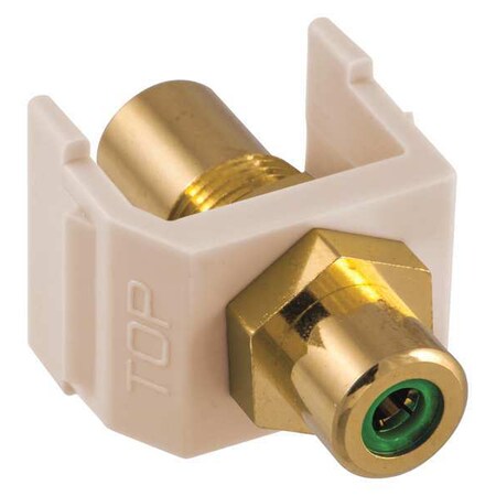 Hubbell Premise Wiring Inline Coupler, RCA, Duplex, Light Almond SFRCGNFFLA
