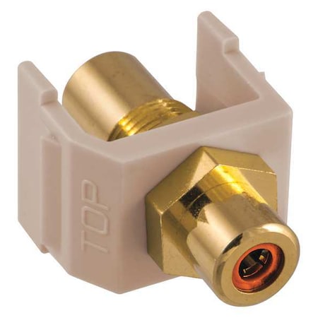 Hubbell Premise Wiring Inline Coupler, RCA, Duplex, Almond SFRCORFFAL