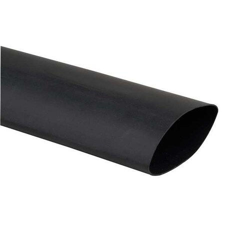 Raychem Shrink Tubing, 1.0in ID, Black, 4ft, PK10 CPGI-RNF-100-1-BK-STK