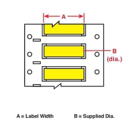 BRADY 9-1/2" x 50 ft. Yellow Wire Marking Sleeves, DR-375-2-YL DR-375-2-YL