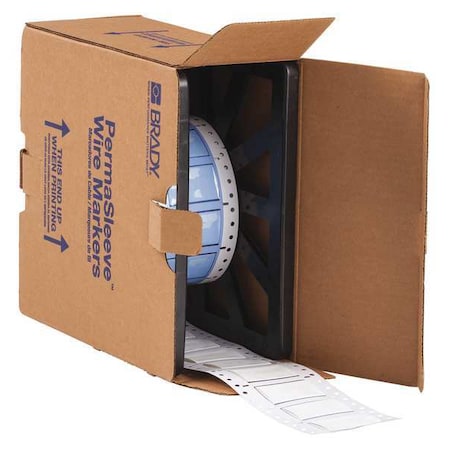 Brady SleeveLabel, White, Polyolefin, 3/4inW PS-750-2-WT