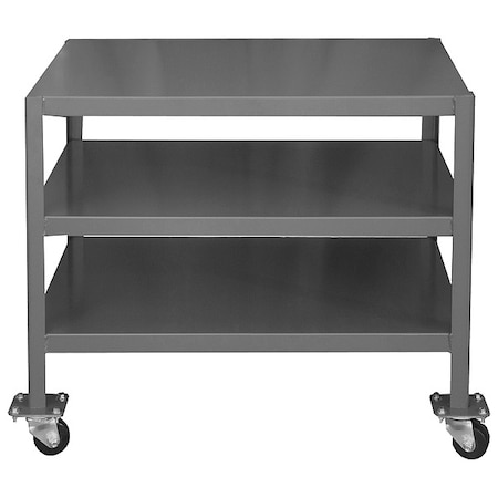 Durham Mfg Mbl Mach Table, 18x36x30,2000 lb, 3 Shlf MTM183630-2K395