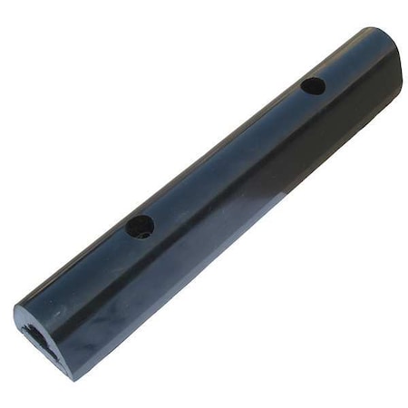 Zoro Select Dock Bumper, 1-11/16x2x12 In., Rubber 22NT58