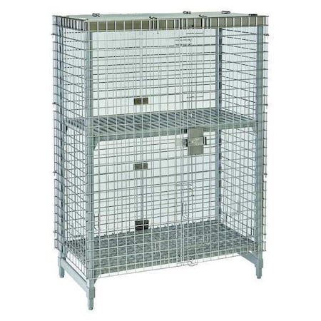 Cambro Full Wrap Security Cage Stationary Security Unit, Silver, 300 Series Stainless Steel EACPU244864SUPKG